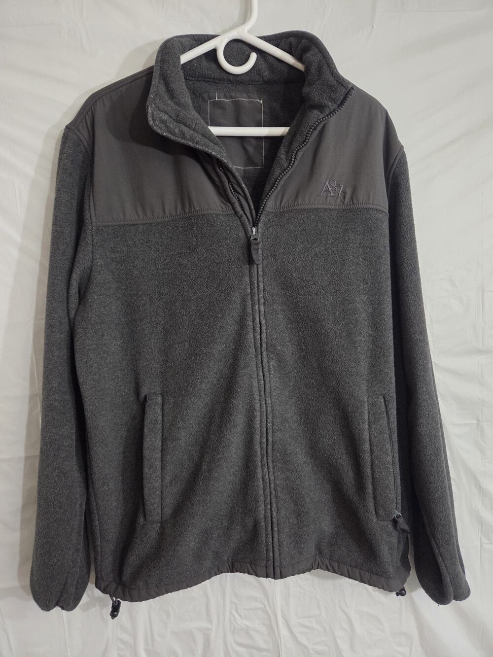Y2K American Eagle Mens Fleece Sz Large Full Zip Athleisure Outdoor Rugged Logo